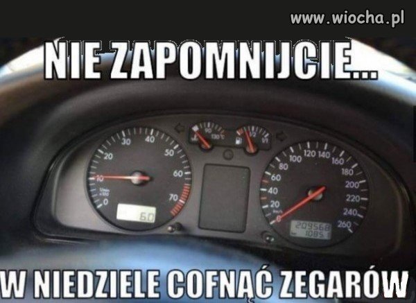 Nie zapomnijcie cofnąć zegarów