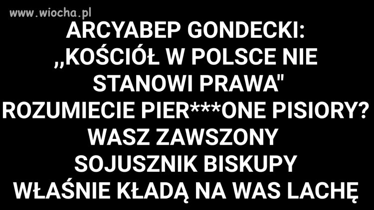Kosciół jak zwykle próbuje wyczuć wiatr...