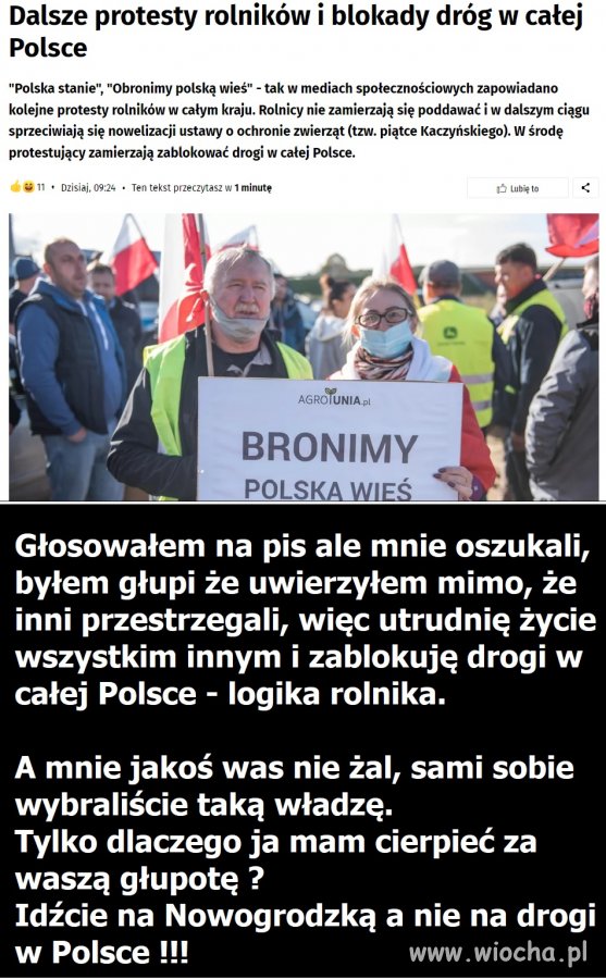 Nie żal mi rolników...