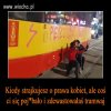 Protestujący,  jestem za Wami, również czynnie