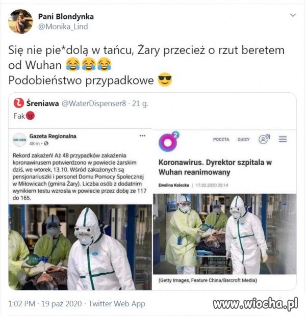 Żary o rzut beretem od Wuhan?  