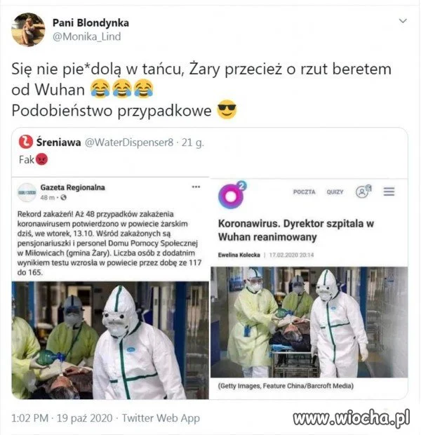 Żary o rzut beretem od Wuhan?  