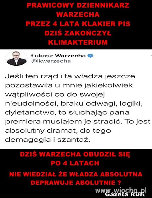 PRAWICOWY DZIENNIKARZ WARZECHA