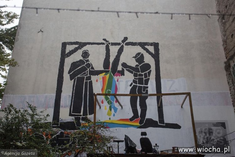 Prowokacyjny mural w stolicy.