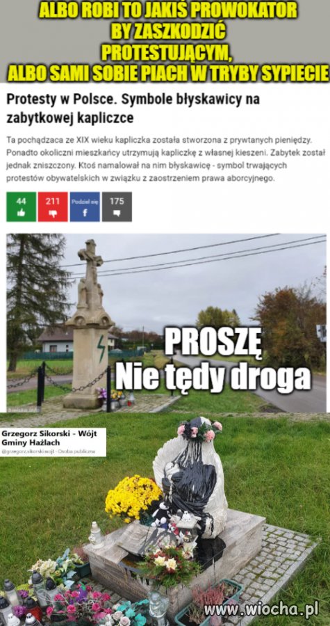 Czyżby prowokacja troglodytów spod znaku falangi ?