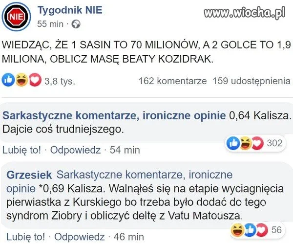 Zadanie z matematyki
