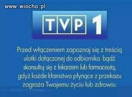 Przestrzegamy przed wlączaniem TVP