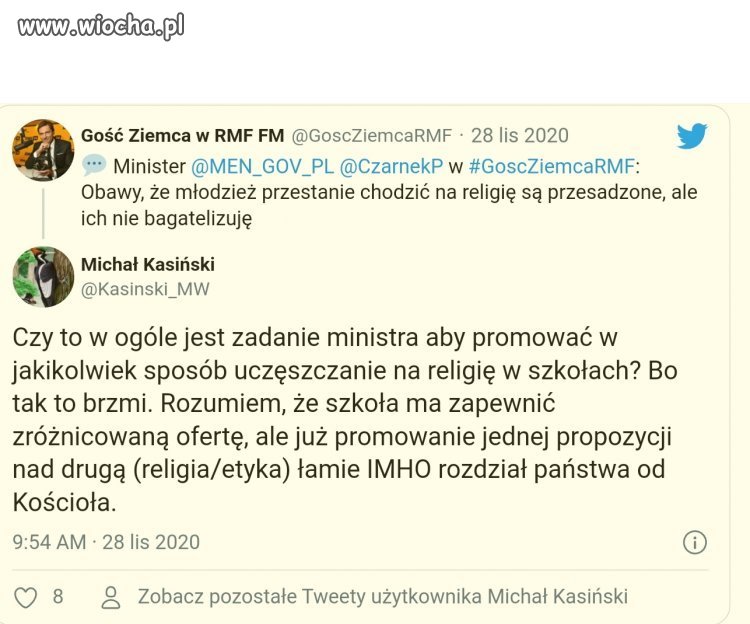 Problem którego nie bagatelizuje minister edukacji