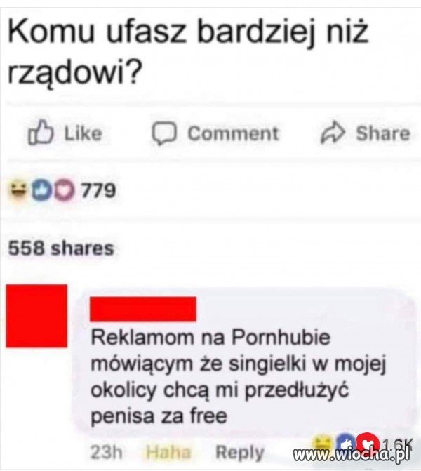 Rząd vs zaufanie