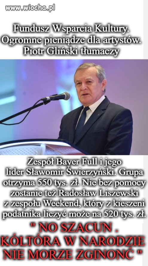 Tak jest.  Kulturę trzeba dofinansować .