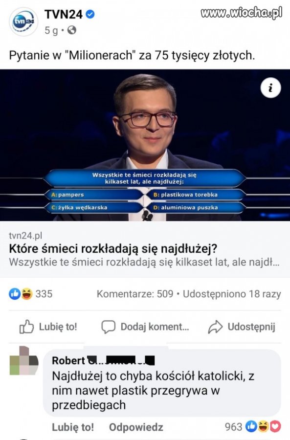 Pytanie w milionerach