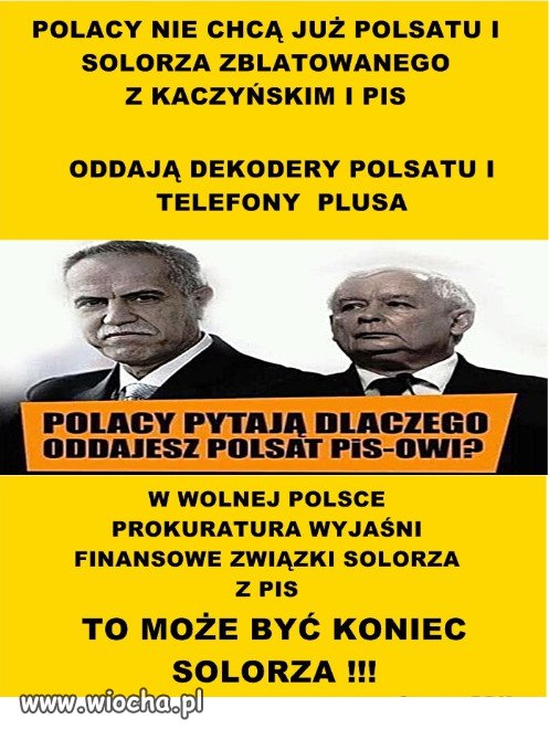 Solorz się zeszmacił, a Gawryluk to lizidupiec kaczora