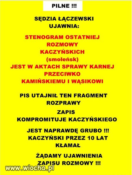 STENOGRAM OSTATNIEJ ❗️❗️❗️❗️ ROZMOWY KACZYŃSKICH 