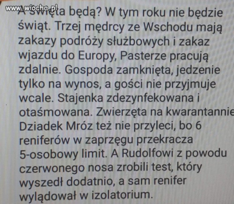 Świąt nie będzie...