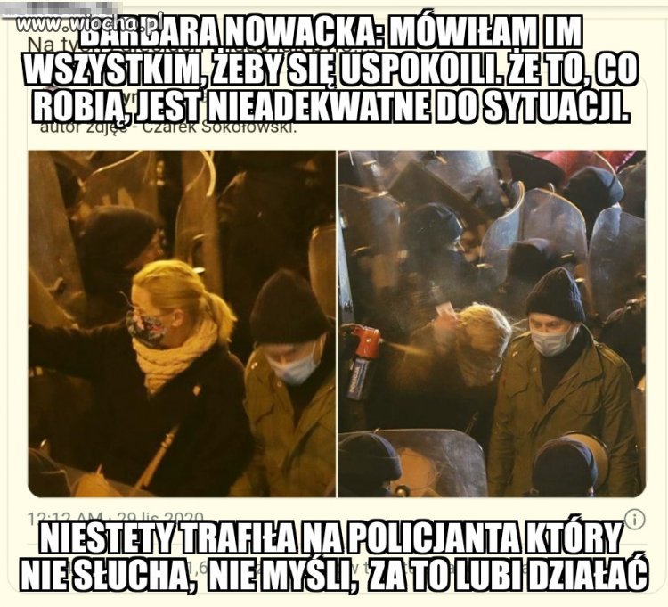 Na brutalny napad posłanki na policjanta...