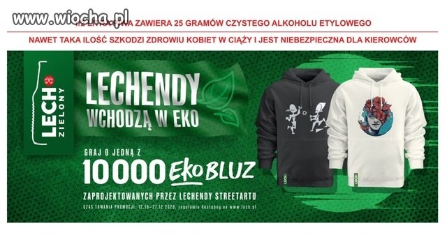 Paranoja. Poliester z nadrukiem eko jest eko?