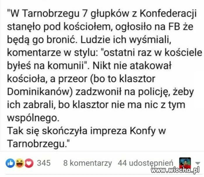 Patrioci z konfy z Tarnobrzegu chcieli się wykazać