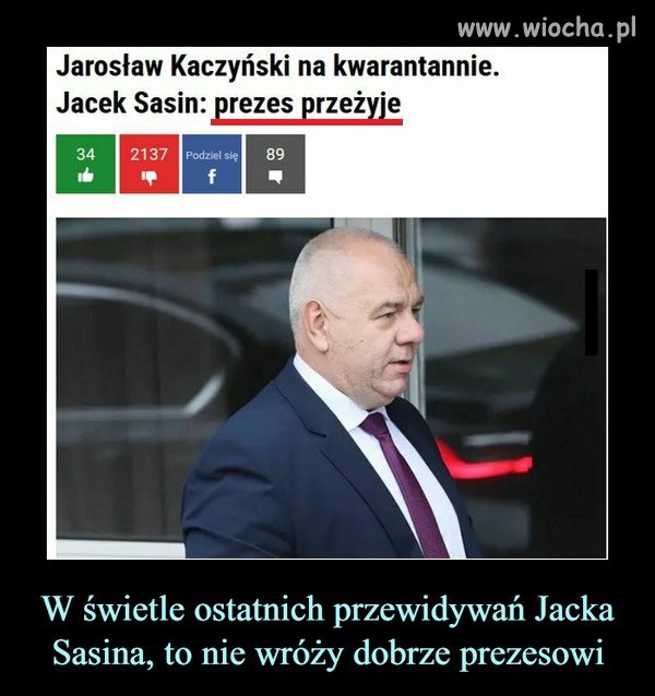 Życzę Sasinowi, żeby jego przepowiednia się ...