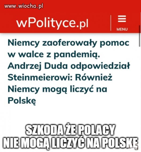 Jak zabraknie im kartonu lub dykty to Polska pomoże