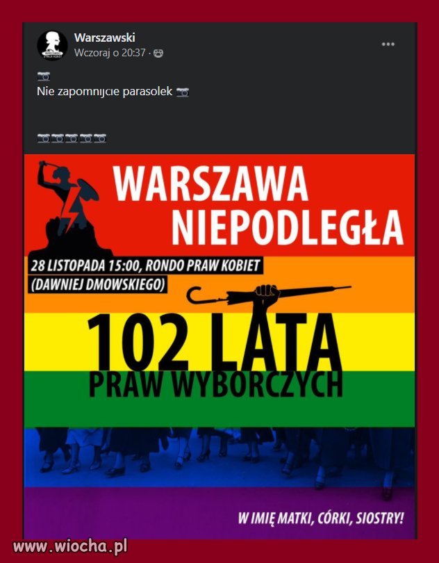 W imie matki i córki nie zapomnijcie parasolek.