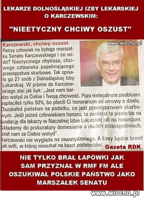 Marszałek Karczewski pracował dla idei, 