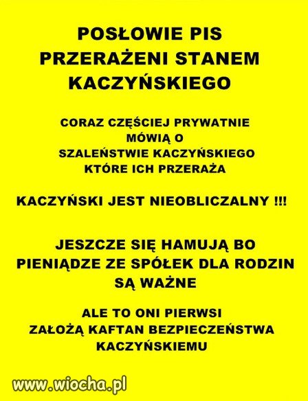 POSŁOWIE PIS PRZERAŻENI STANEM KACZYŃSKIEGO❗️❗️❗️❗️