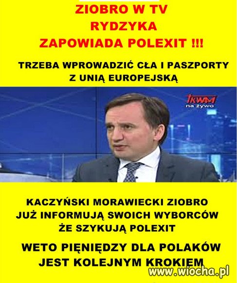 ZIOBRO W TV RYDZYKA ZAPOWIADA POLEXIT !!!