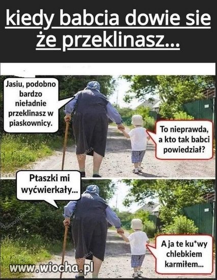 Babcia, wnusio i ptaszki...