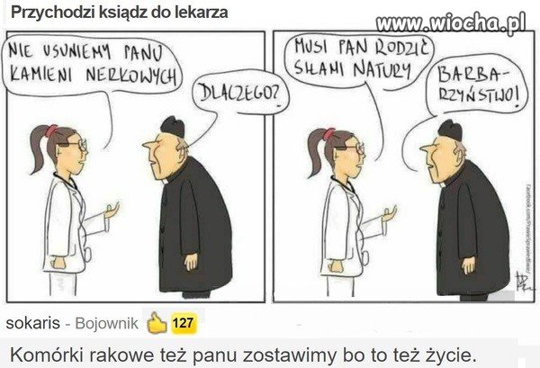 Przychodzi ksiądz do lekarza