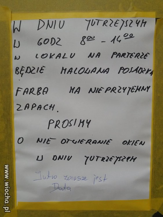 W dniu jutrzejszym...