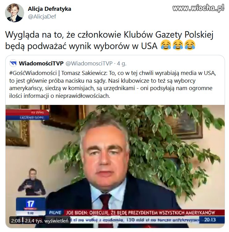 No i Biden przyrżnął wybory 