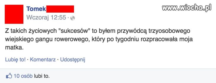Życiowy sukces Tomka