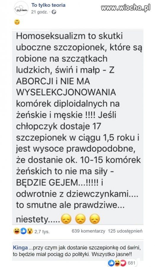 Skutki uboczne szczepionek...