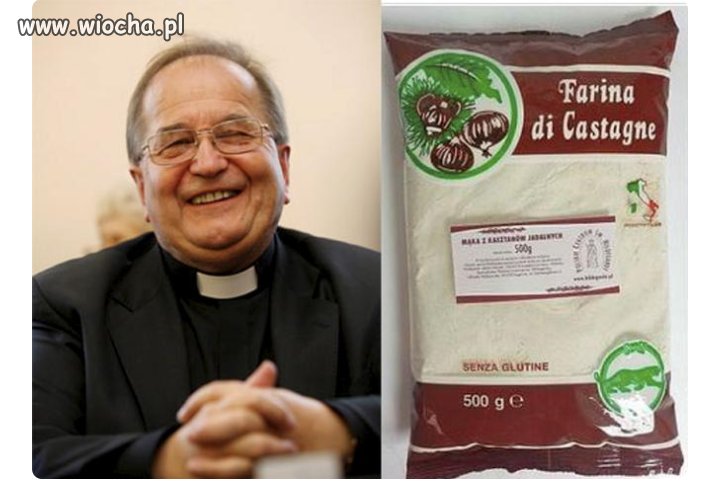 Święcona mąka i makaron w sklepie rydzyka