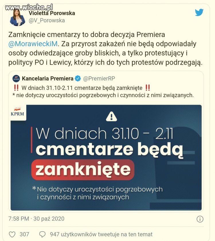 Po co zamknięto cmentarze i zrujnowano ludzi?