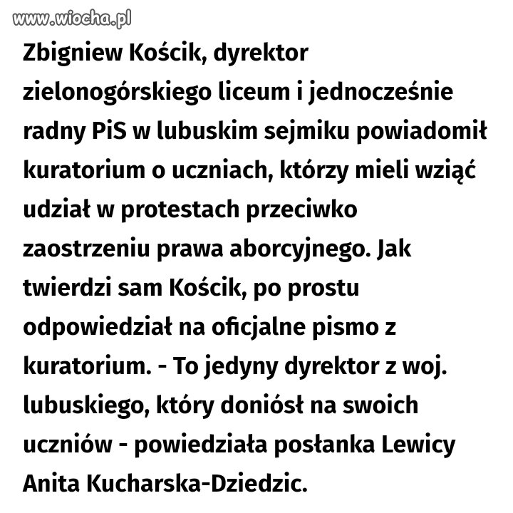 Nie wiem co mu uczniowie za to zrobią