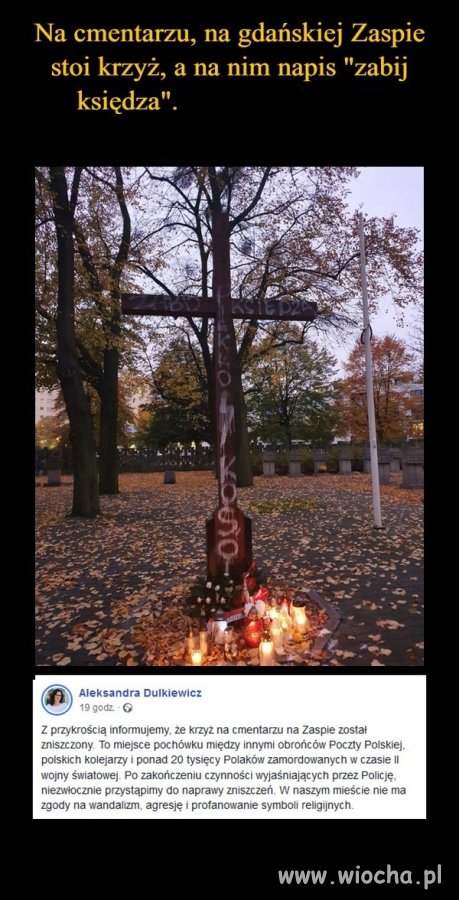To już nie pierwsze zniszczenie tego krzyża 