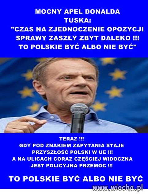 MOCNY APEL DONALDA TUSKA:
