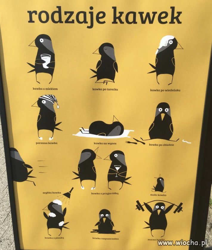 Rodzaje kawek...
