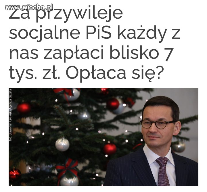 Ale pis będzie twierdzić że to rząd daje