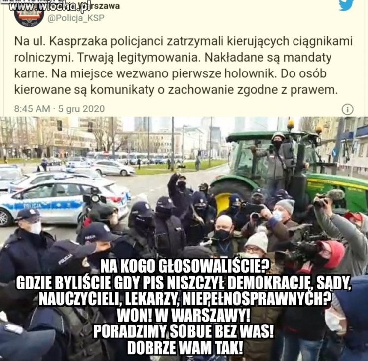 Najpierw wybrali dude,a teraz zatykają stolicę!