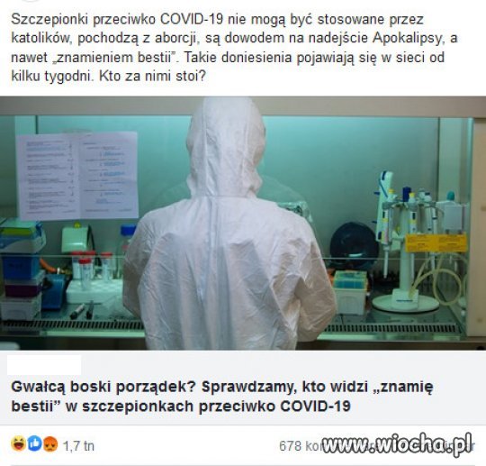 Ordo Iuris ostrzega - szczepionki z ciał...