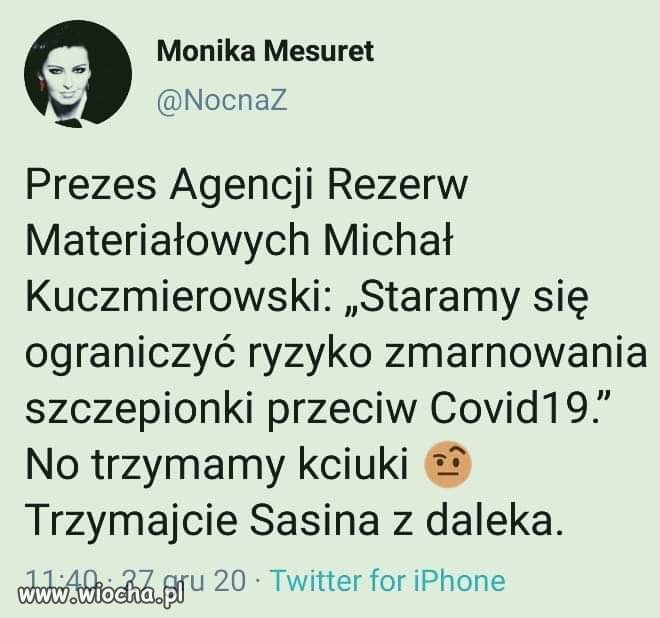 Trzymajcie Sasina z daleka. 
