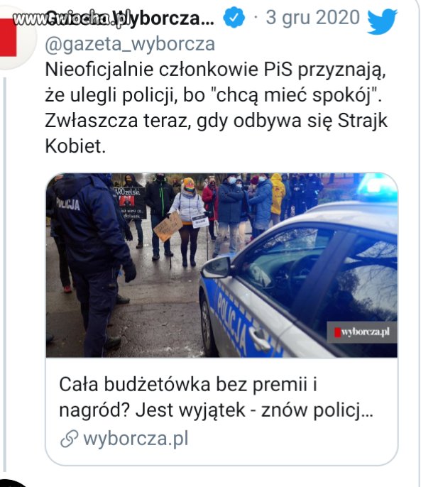 Policja tylko pogroziła i ma wszystkie dodatki