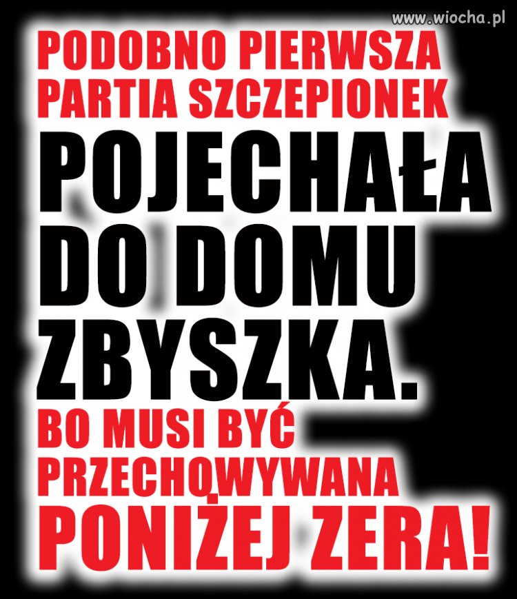 Relacja z dostawy pierwszej partii szczepionek ...