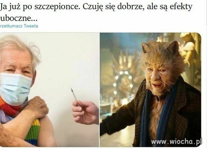 Sir Ian McKellen już po szczepionce