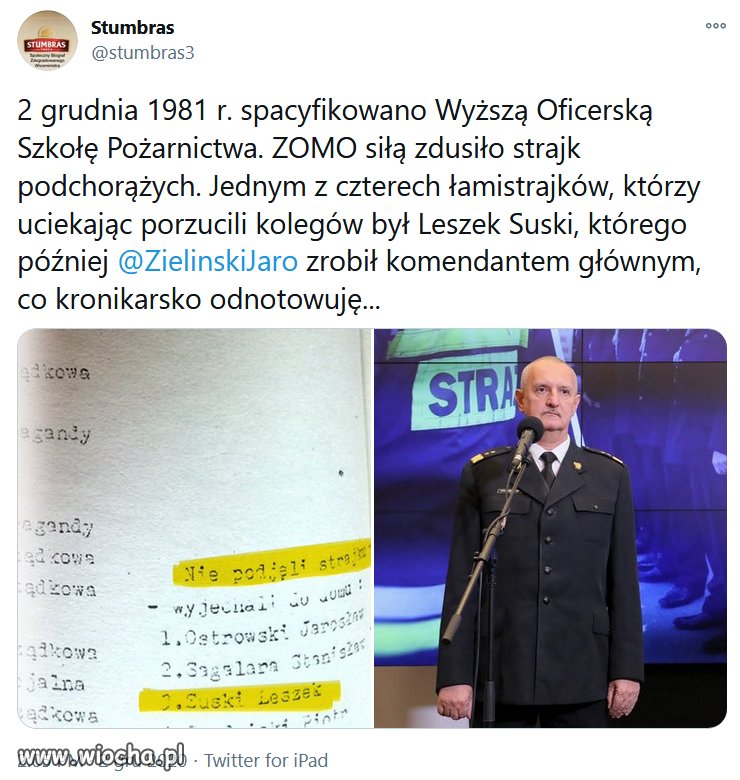 Za zasługi dla partii. 