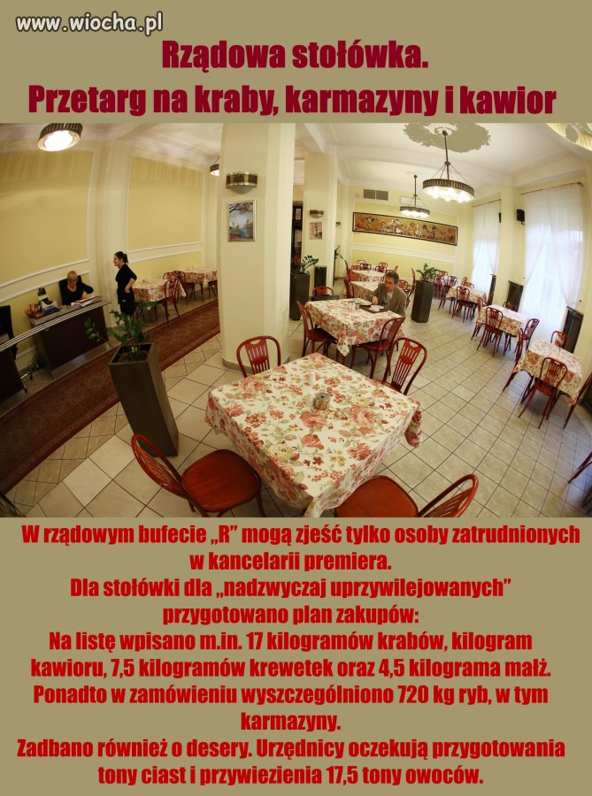Rządowa stołówka. 