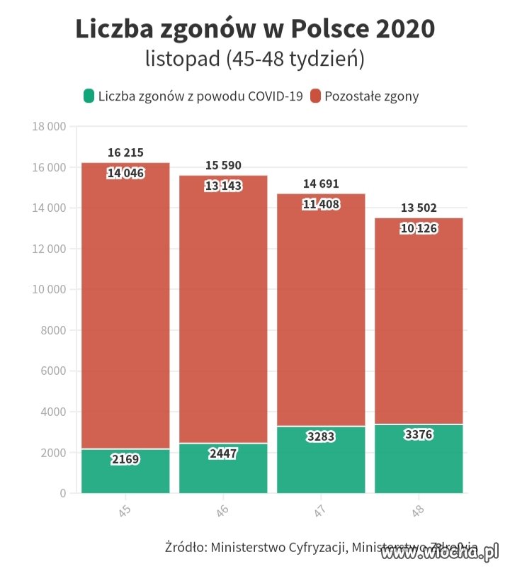 Z 60tys osób, które zmarły w listopadzie