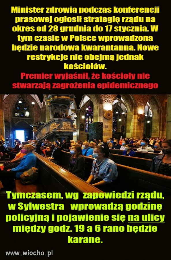Mateusz Morawiecki wyjaśniał, że świątynie nie stwarzają zagrożenia epidemicznego. 